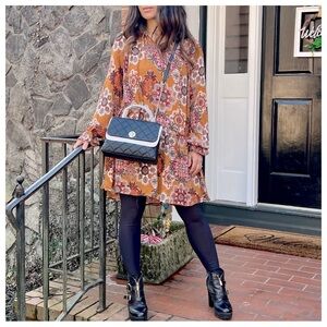 Floral Print Boho Dress